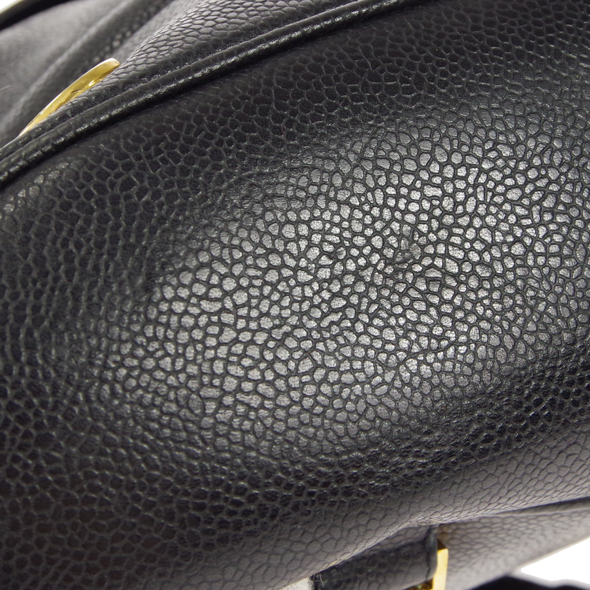 CHANEL Triple CC Backpack Bag Black Caviar 86761