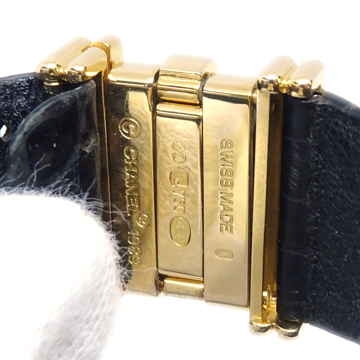 Chanel 1989 Mademoiselle Watch Quartz 18KYG Crocodile