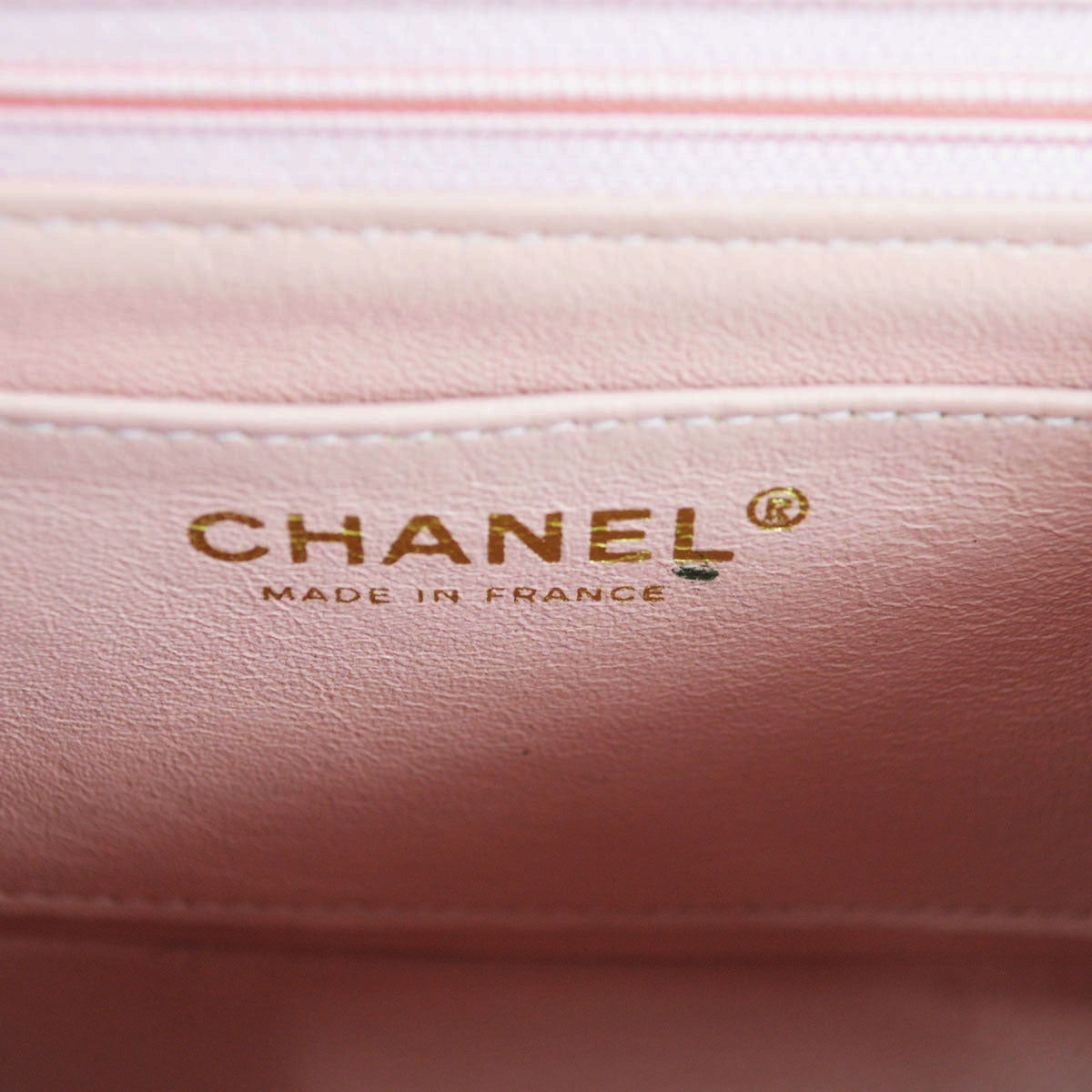 Chanel★ 2004-2005 Classic Flap Mini Square 17 Pink Caviar 76897