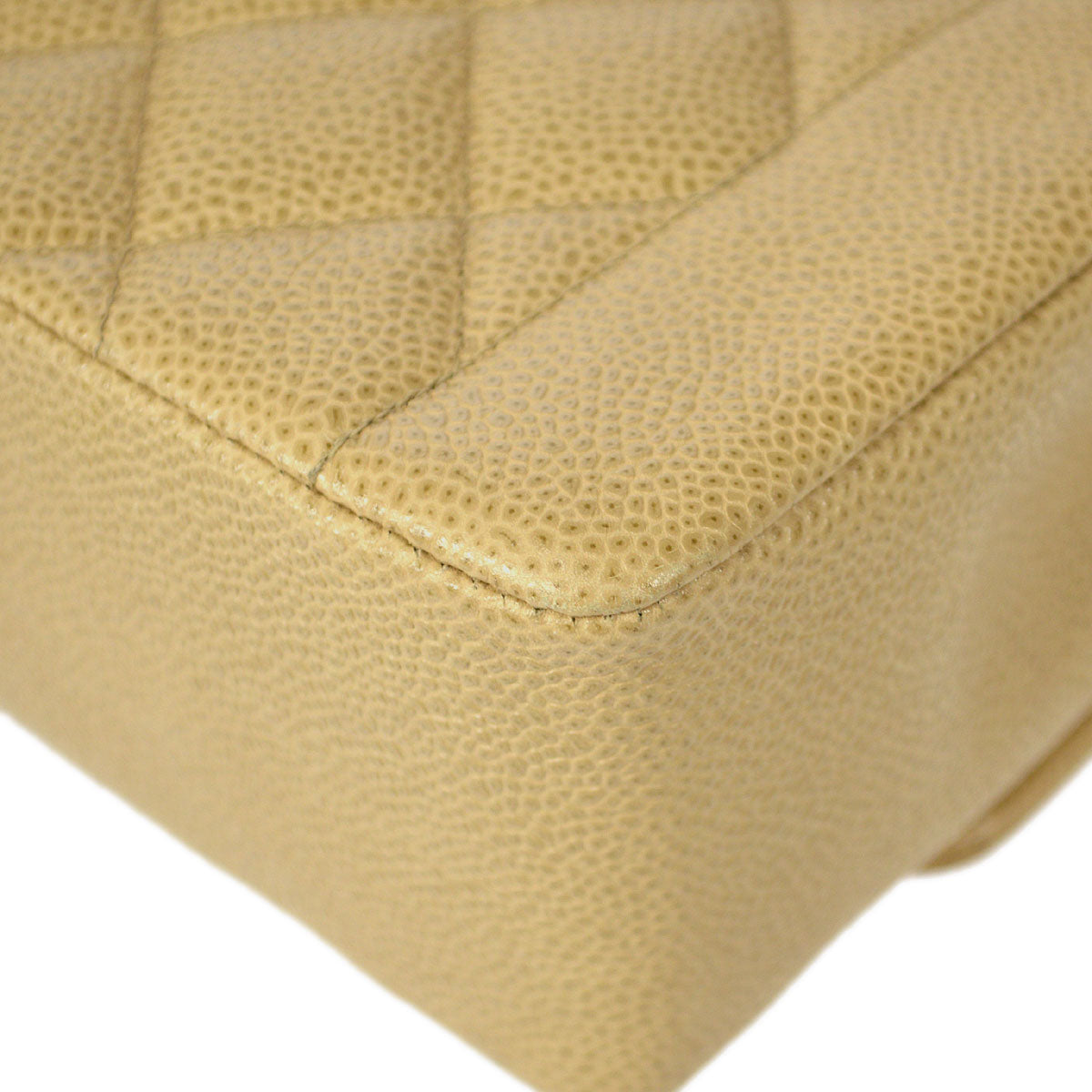 CHANEL 1994-1996 Diana Flap Medium Beige Caviar 77028
