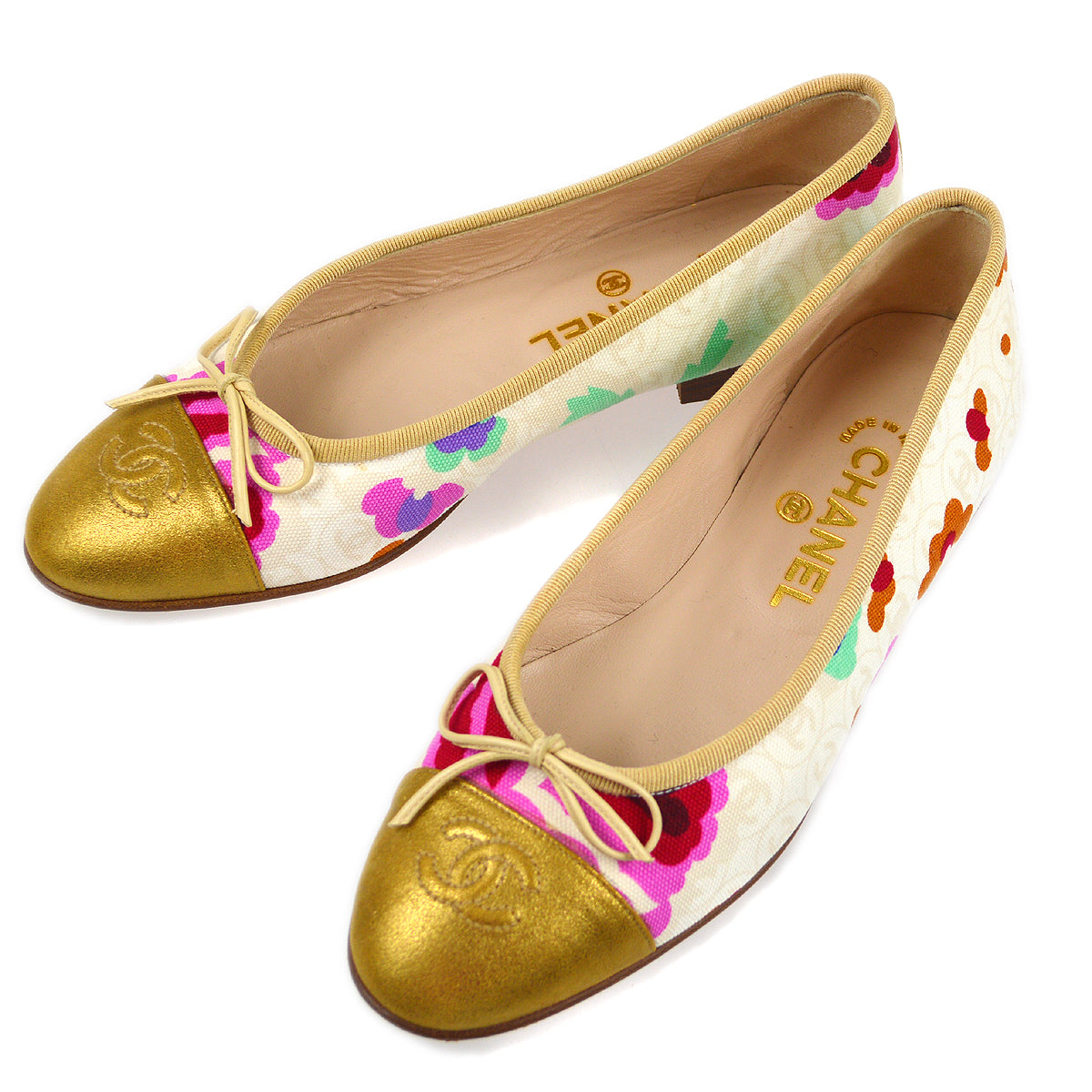 CHANEL Floral ballerinas Shoes #37 1/2