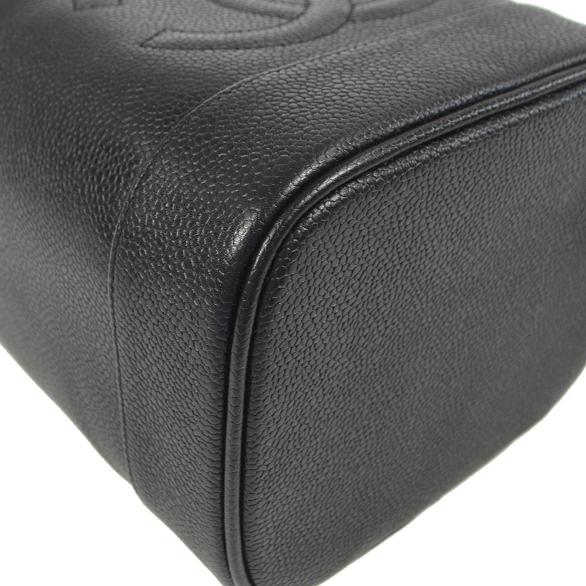 CHANEL Cosmetic Vanity Handbag Black Caviar 87942