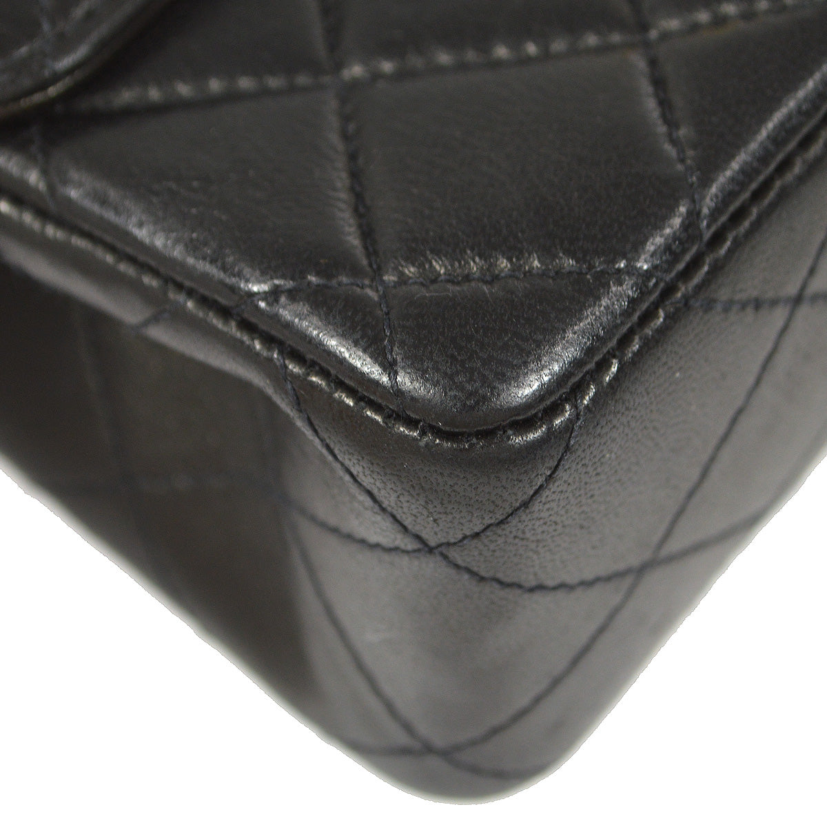 Chanel 1994 Classic Flap Handbag Micro Black Lambskin