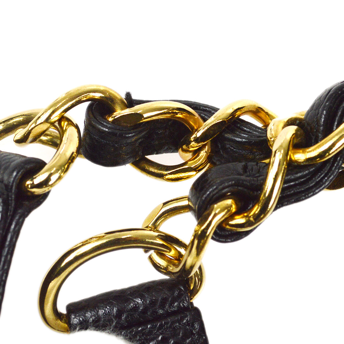 CHANEL Petite Shopping Tote PST Chain Hand Tote Bag Black Caviar 97336