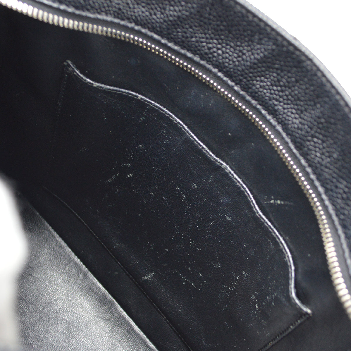 CHANEL Medallion Tote Handbag Black Caviar 97442