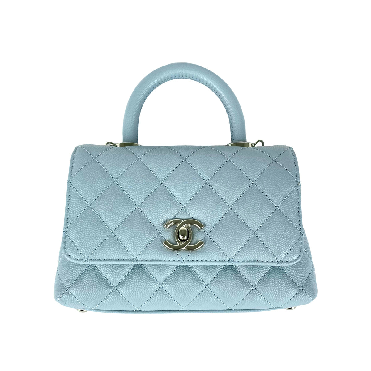 Chanel Mini Coco Handle Light Blue