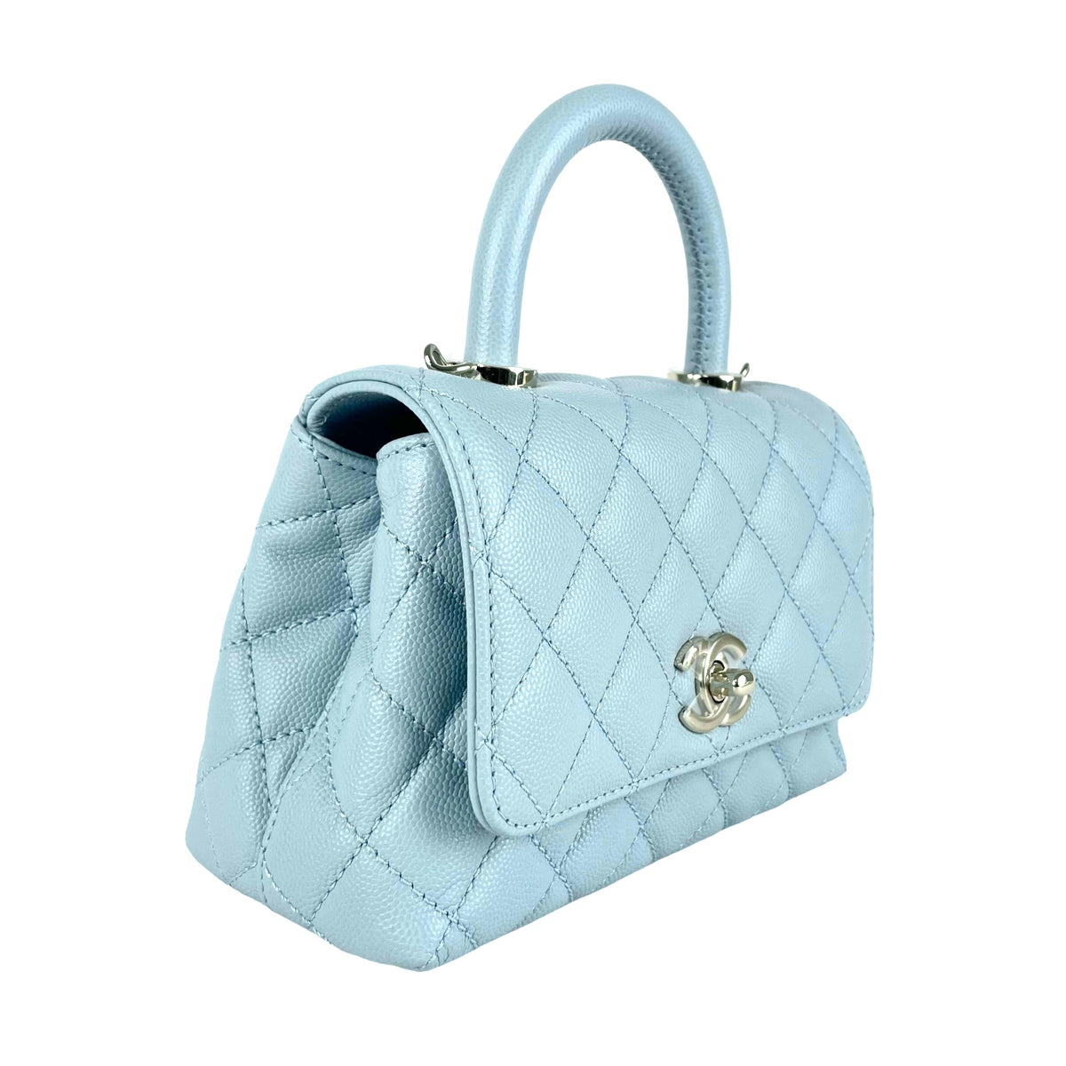 Chanel Mini Coco Handle Light Blue
