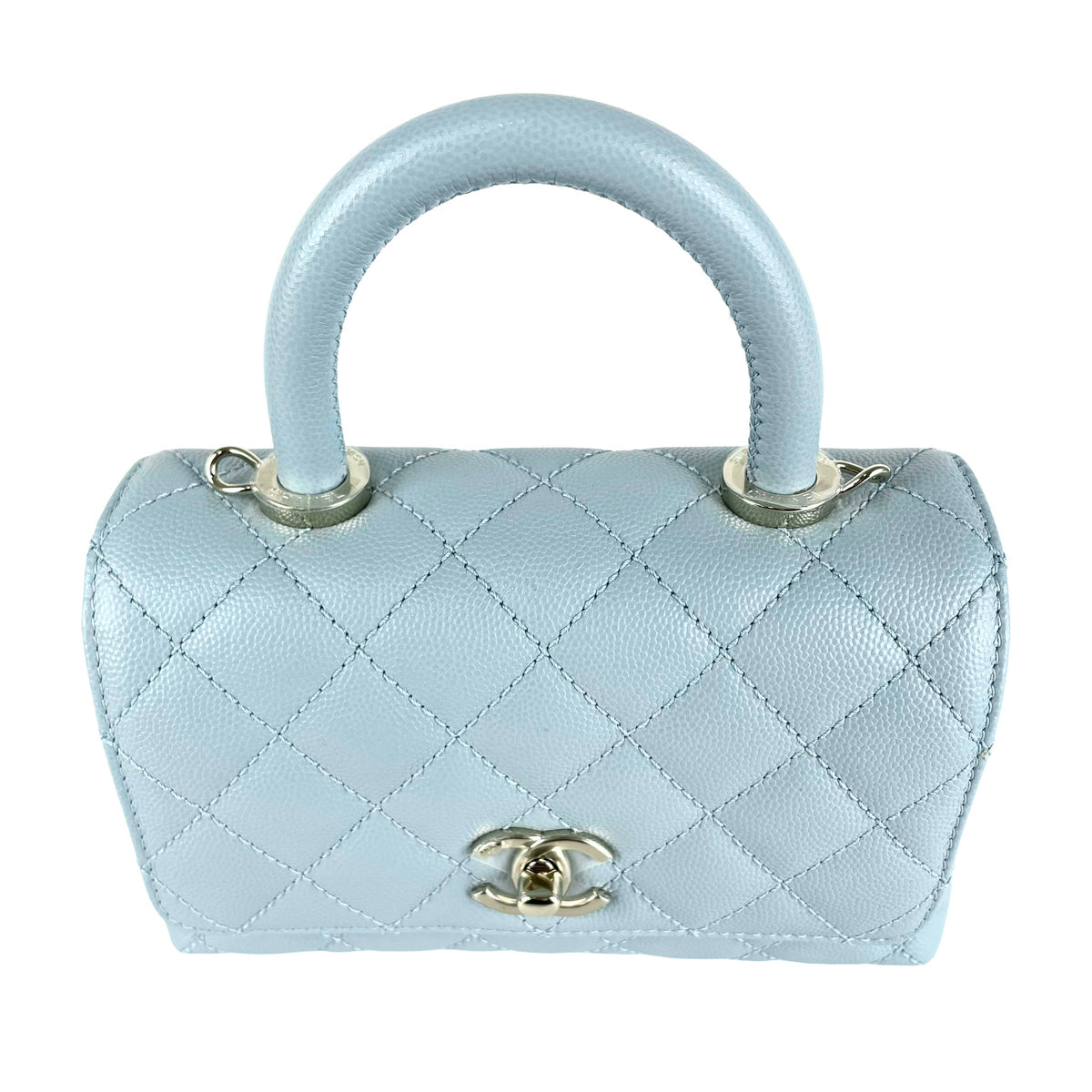 Chanel Mini Coco Handle Light Blue