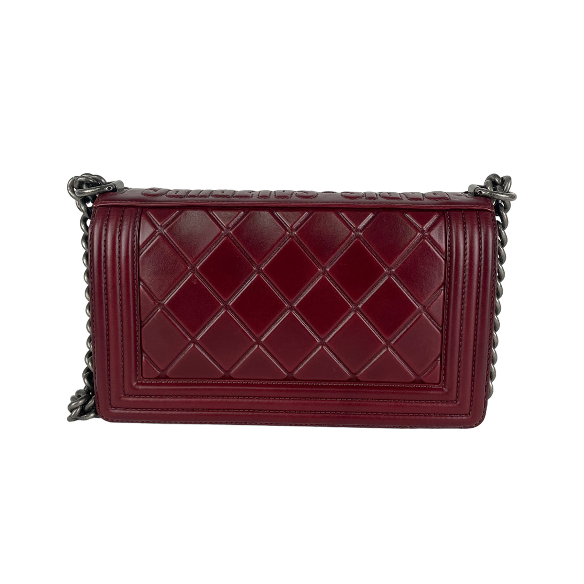 Chanel Old Medium Boy Burgundy