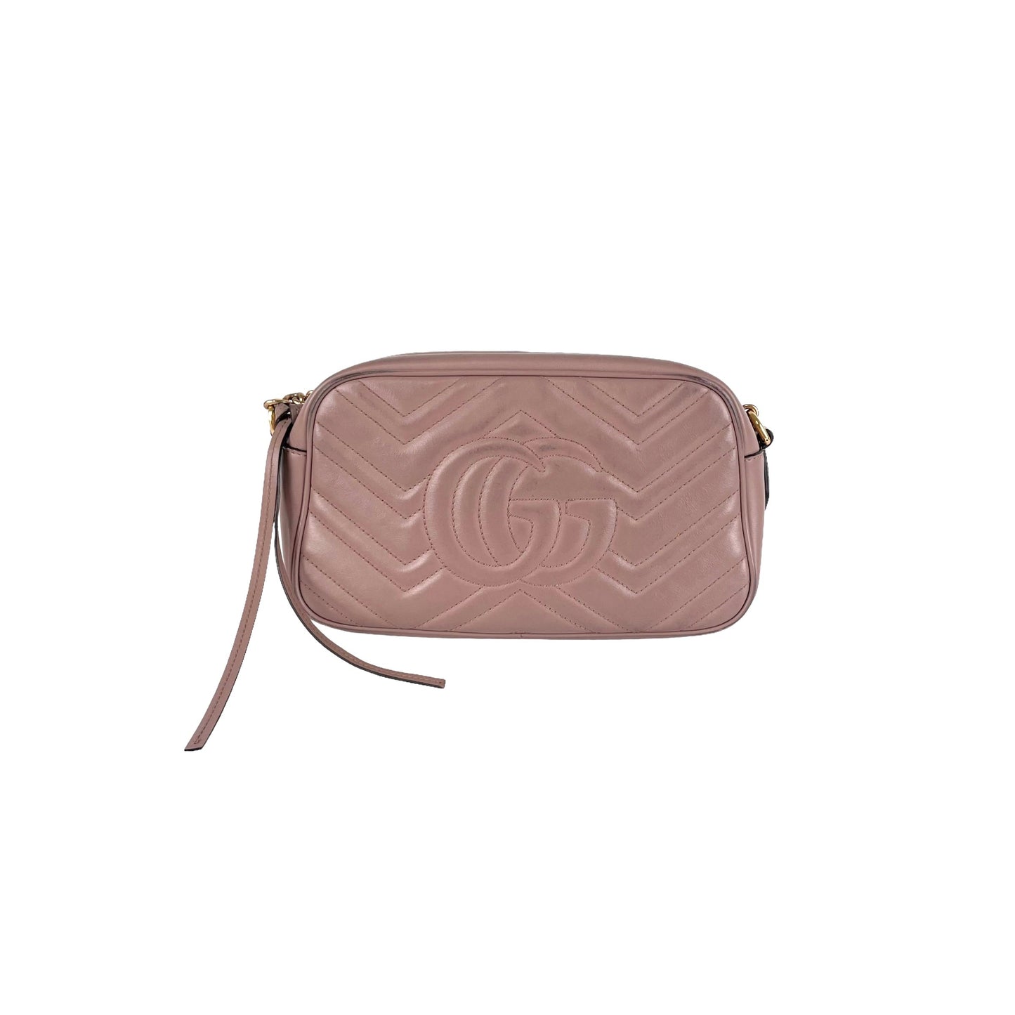 Gucci Small Marmont Camera Nude Crossbody Bag