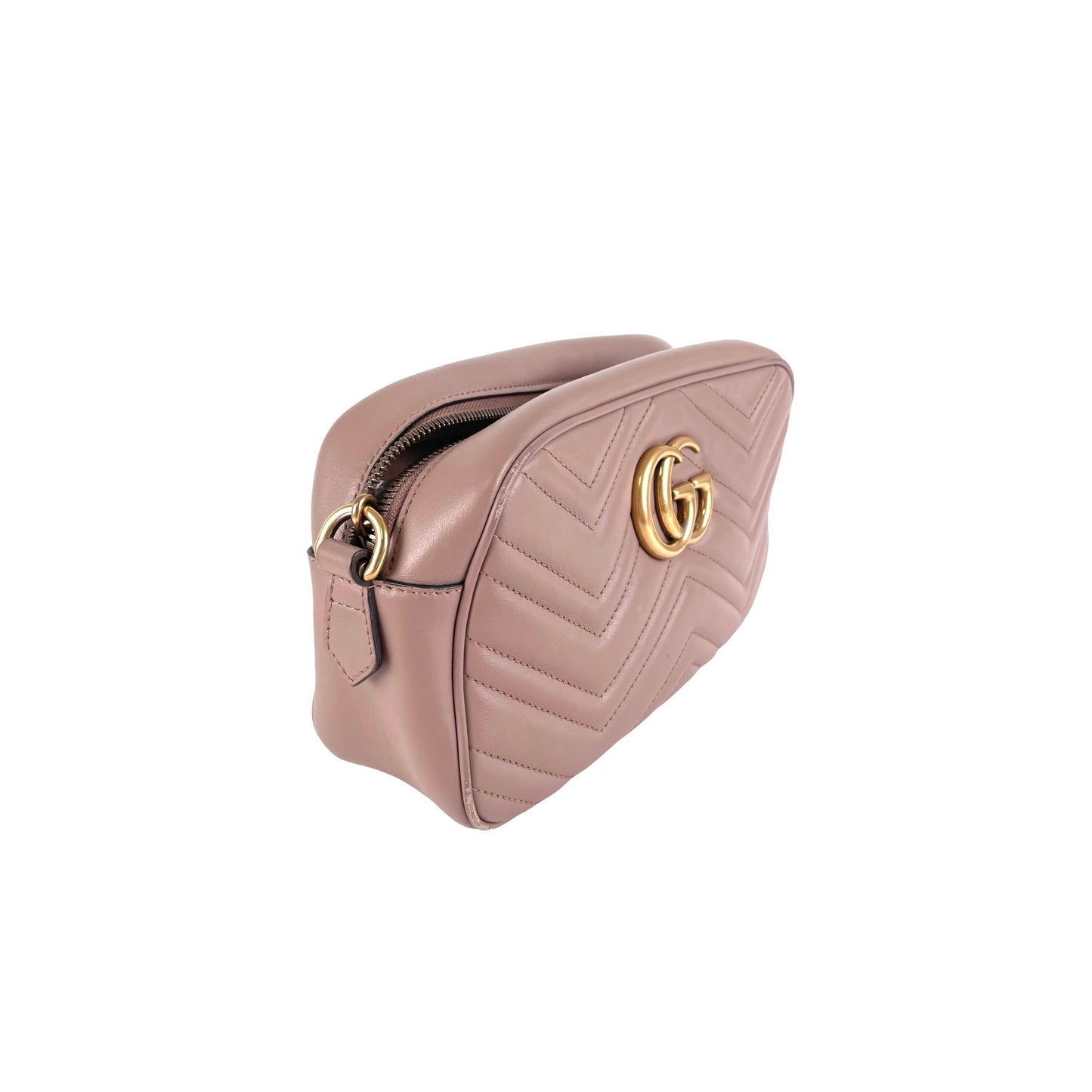 Gucci Small Marmont Camera Nude Crossbody Bag