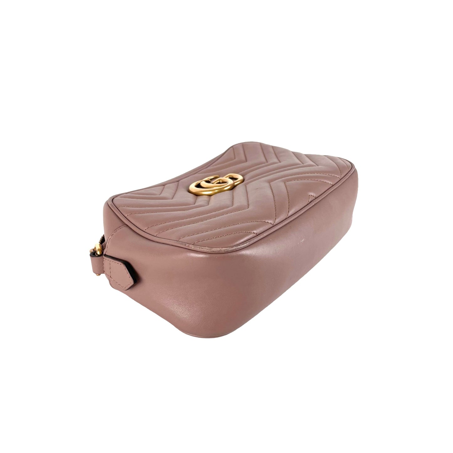 Gucci Small Marmont Camera Nude Crossbody Bag