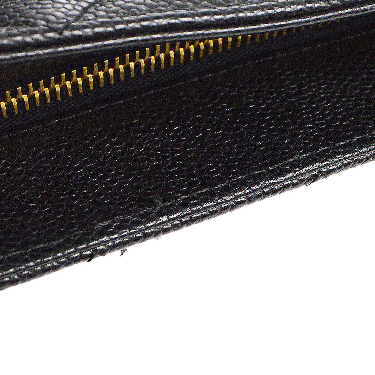 CHANEL Medallion Tote Handbag Black Caviar 67912