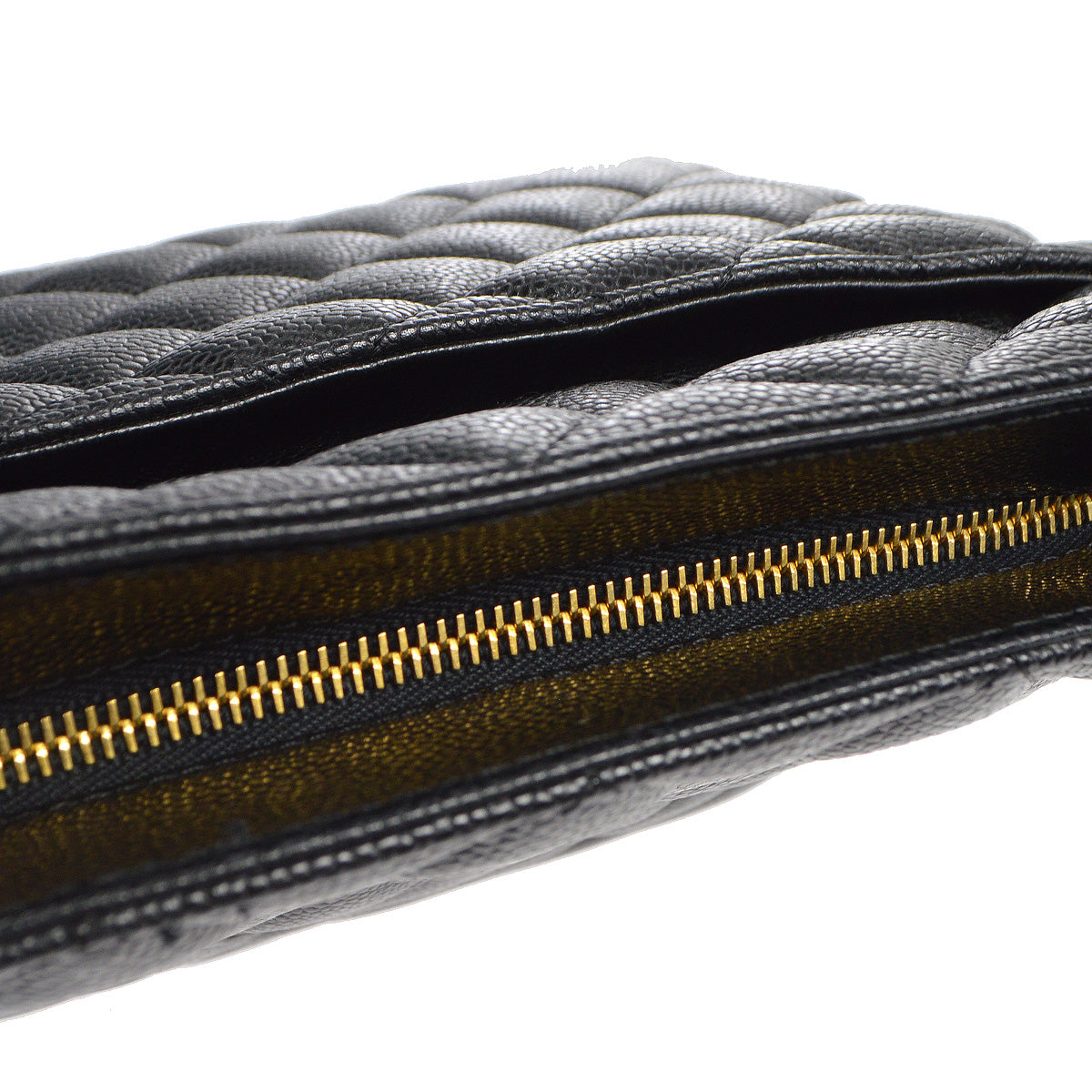 CHANEL Medallion Tote Handbag Black Caviar 67912