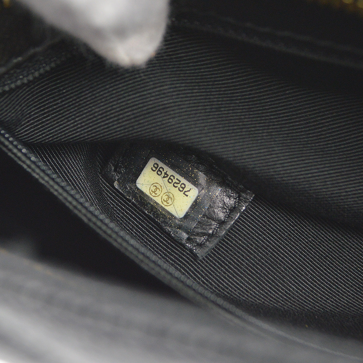 CHANEL Medallion Tote Handbag Black Caviar 67912