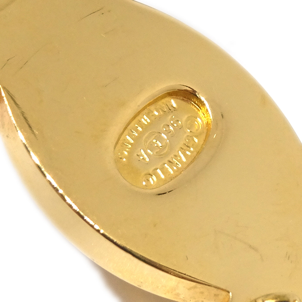 CHANEL Turnlock Brooch Pin Gold 96A 78648