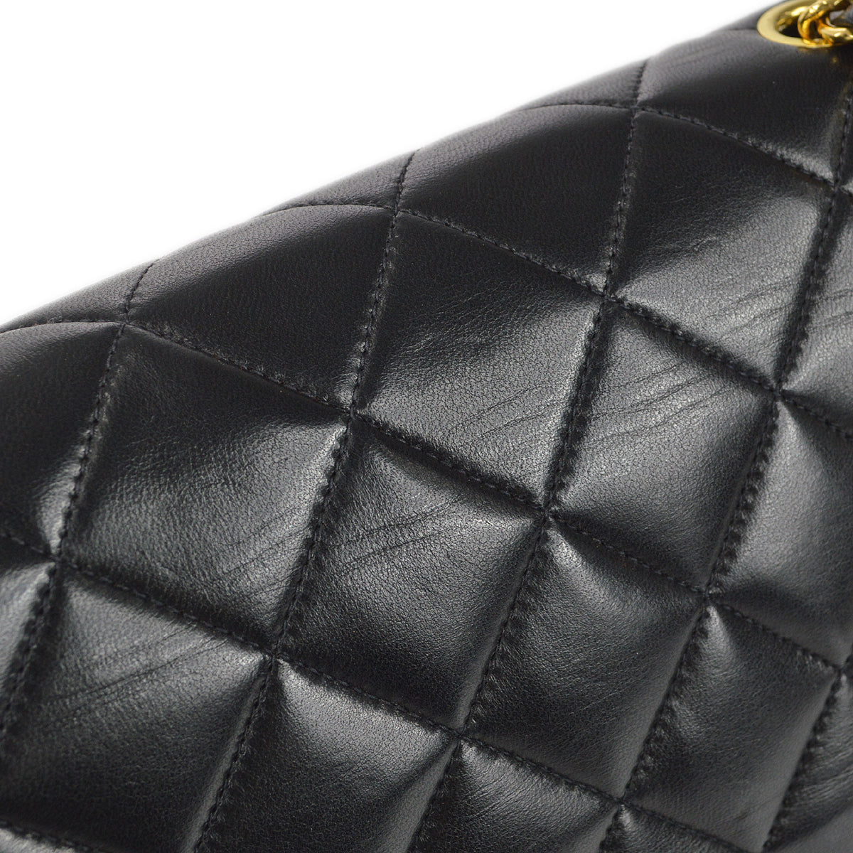 CHANEL Medium Diana Chain Shoulder Bag Black Lambskin 97552