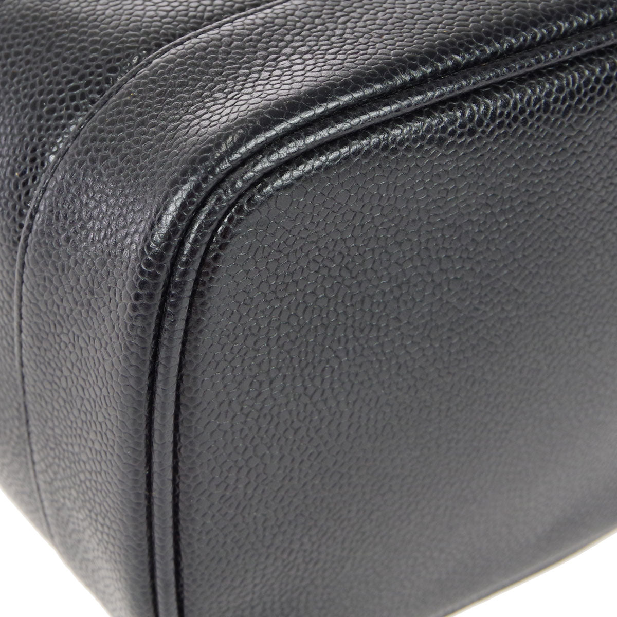 Chanel 1997-1999 Timeless Vanity Handbag Black Caviar
