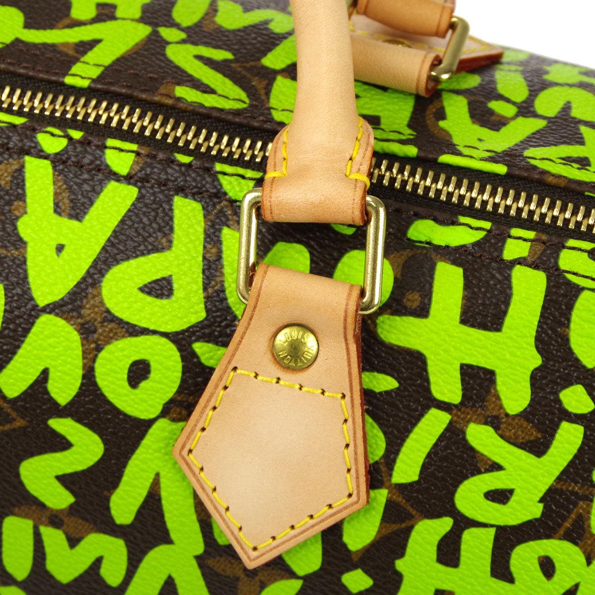 LOUIS VUITTON Speedy 30 Handbag Monogram Graffiti Green M93706 78734