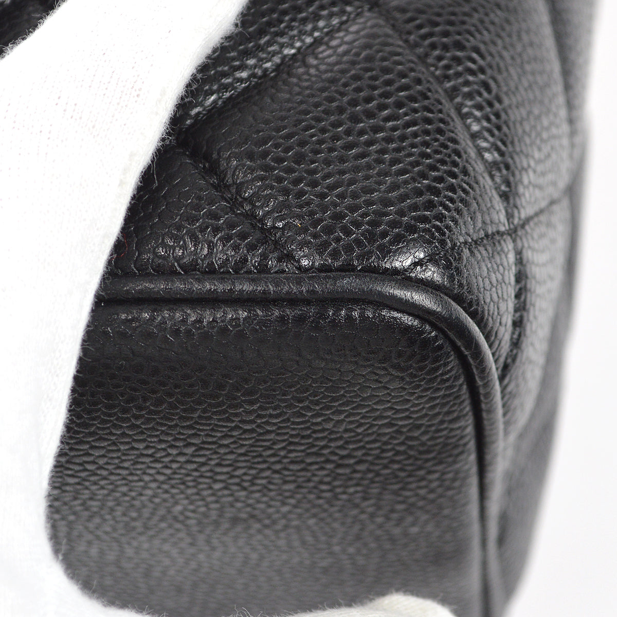 Chanel Medallion Quilted Tote Handbag Black Caviar