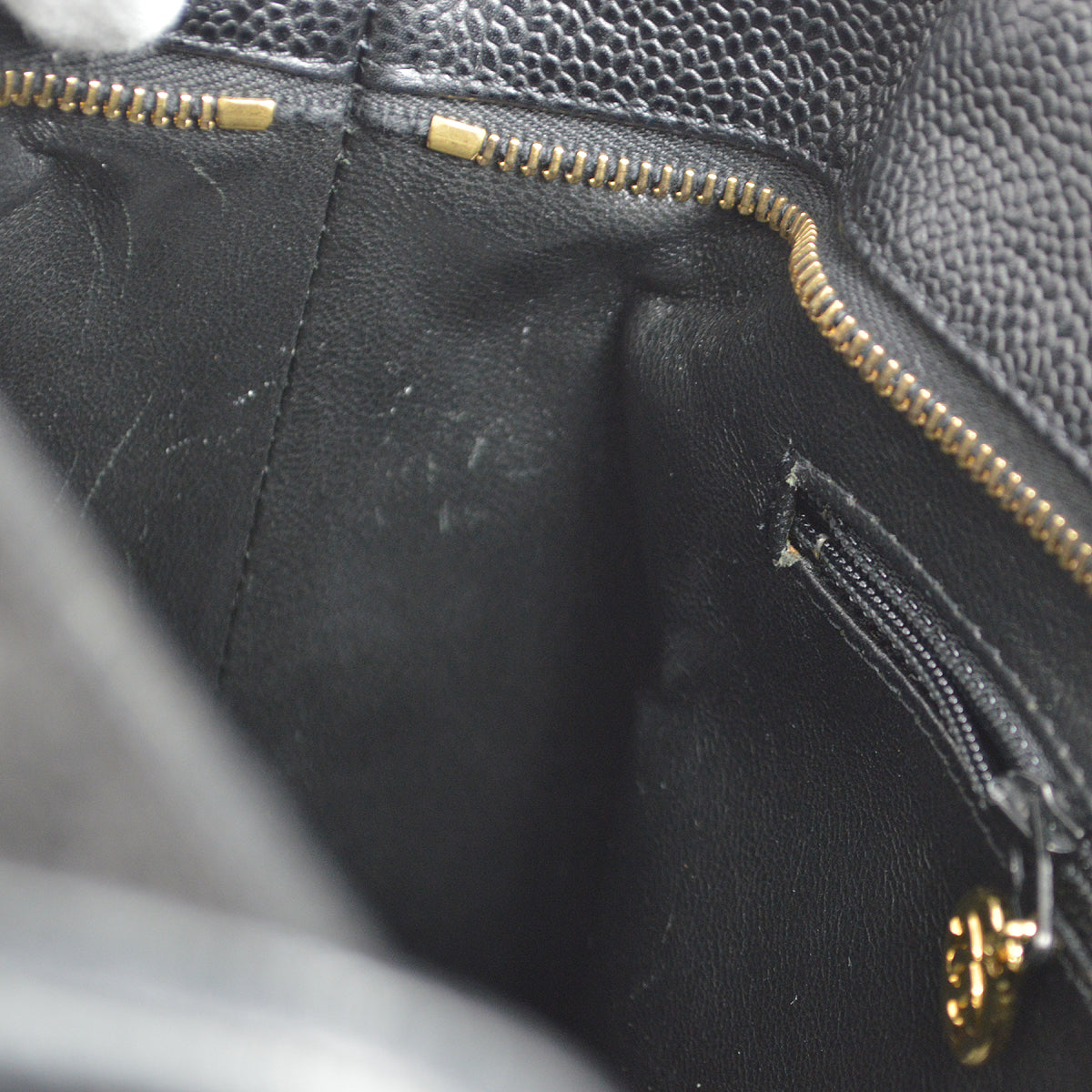 Chanel Medallion Quilted Tote Handbag Black Caviar