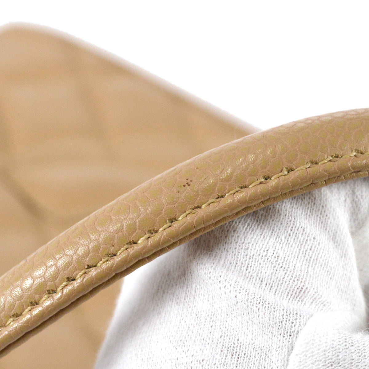 Chanel Medallion Tote Handbag Beige Caviar