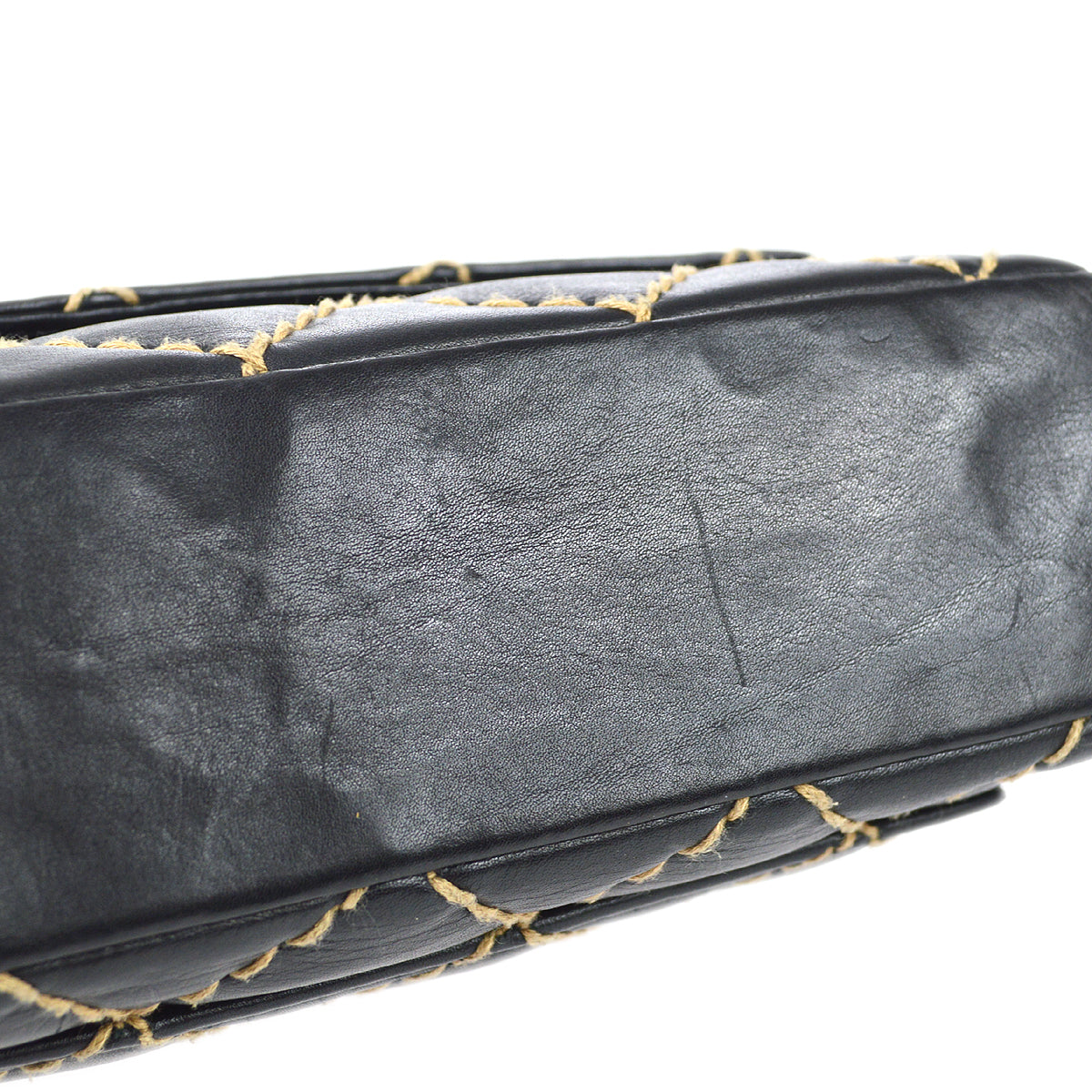Chanel 2000-2001 Calfskin Wild Stitch Straight Flap Bag