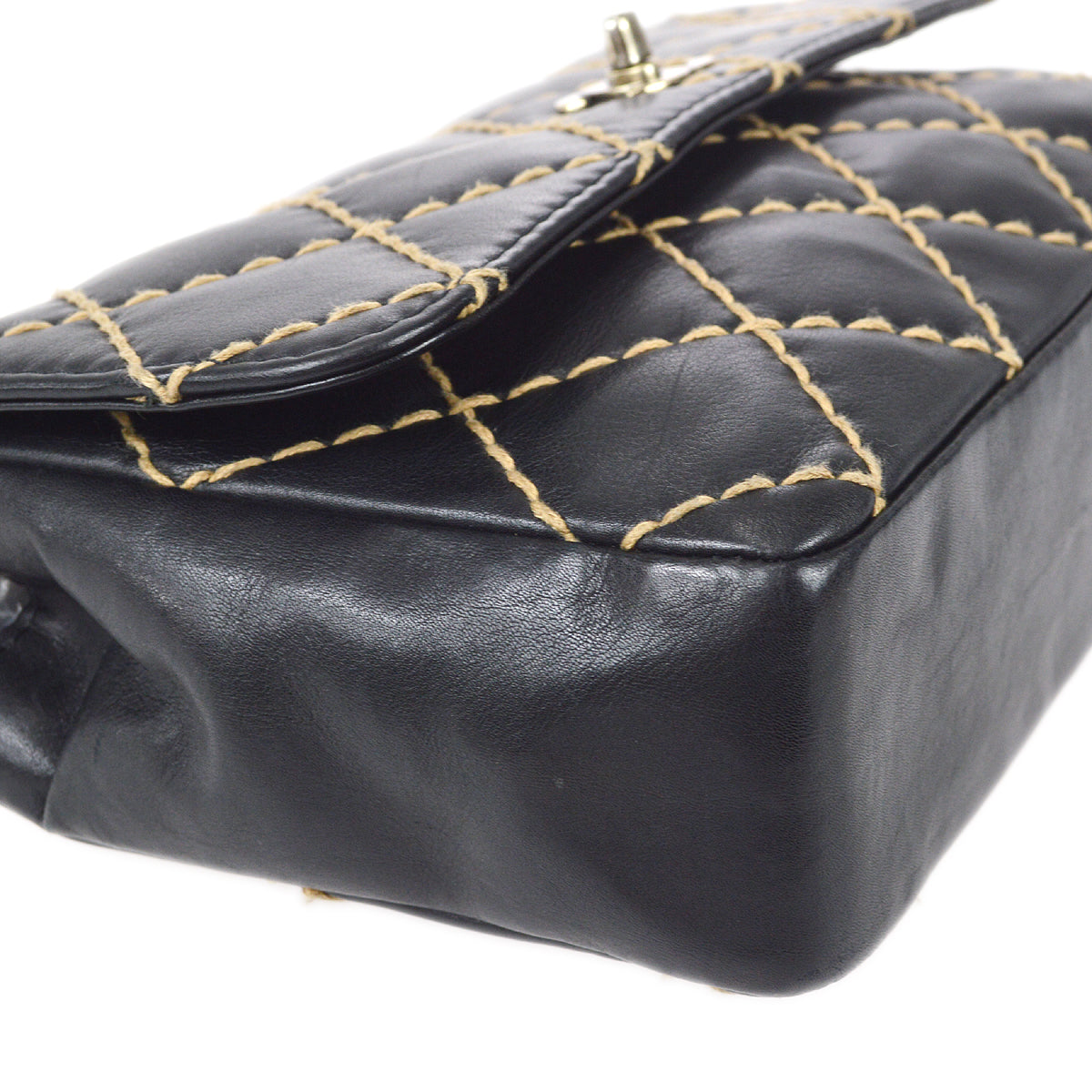 Chanel 2000-2001 Calfskin Wild Stitch Straight Flap Bag