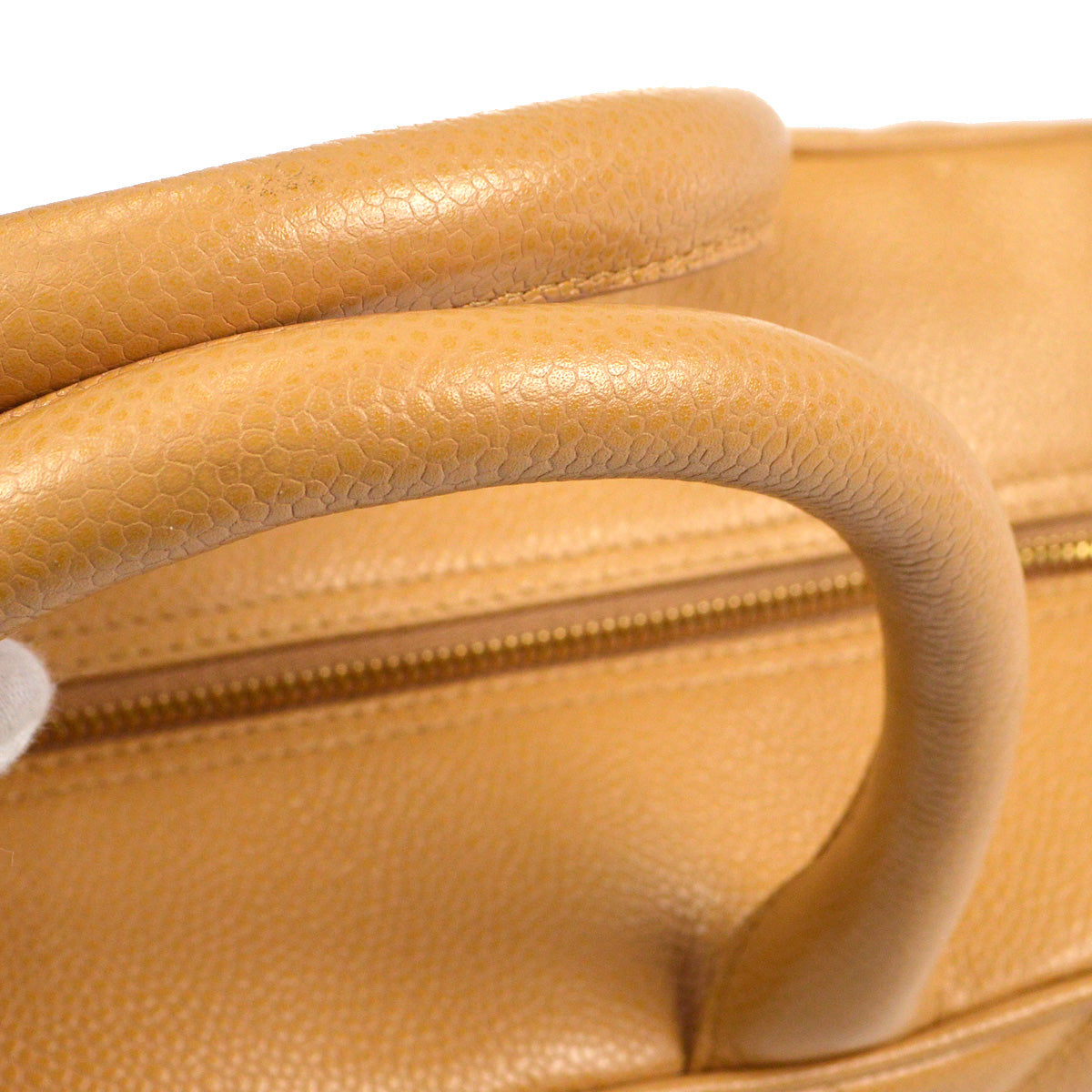 Chanel 2004-2005 Bowling Bag 37 Beige Caviar