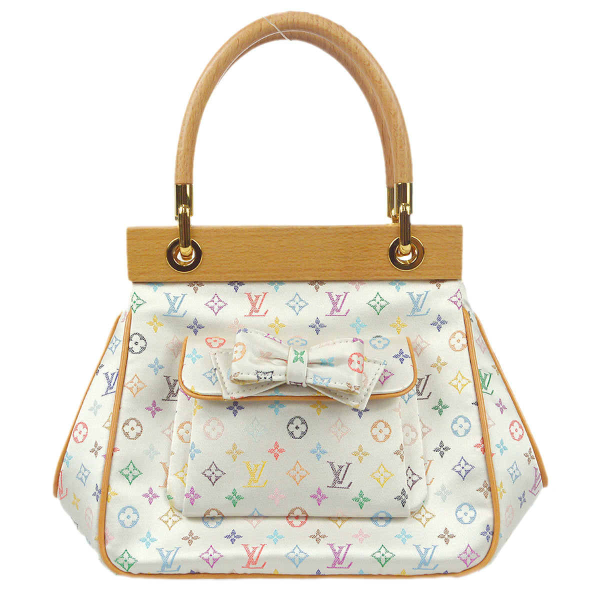 Louis Vuitton 2004 Abelia Monogram Satin Multicolor M92936