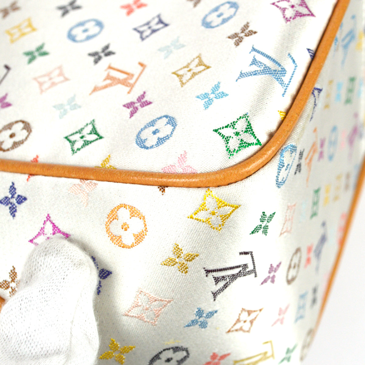 Louis Vuitton 2004 Abelia Monogram Satin Multicolor M92936