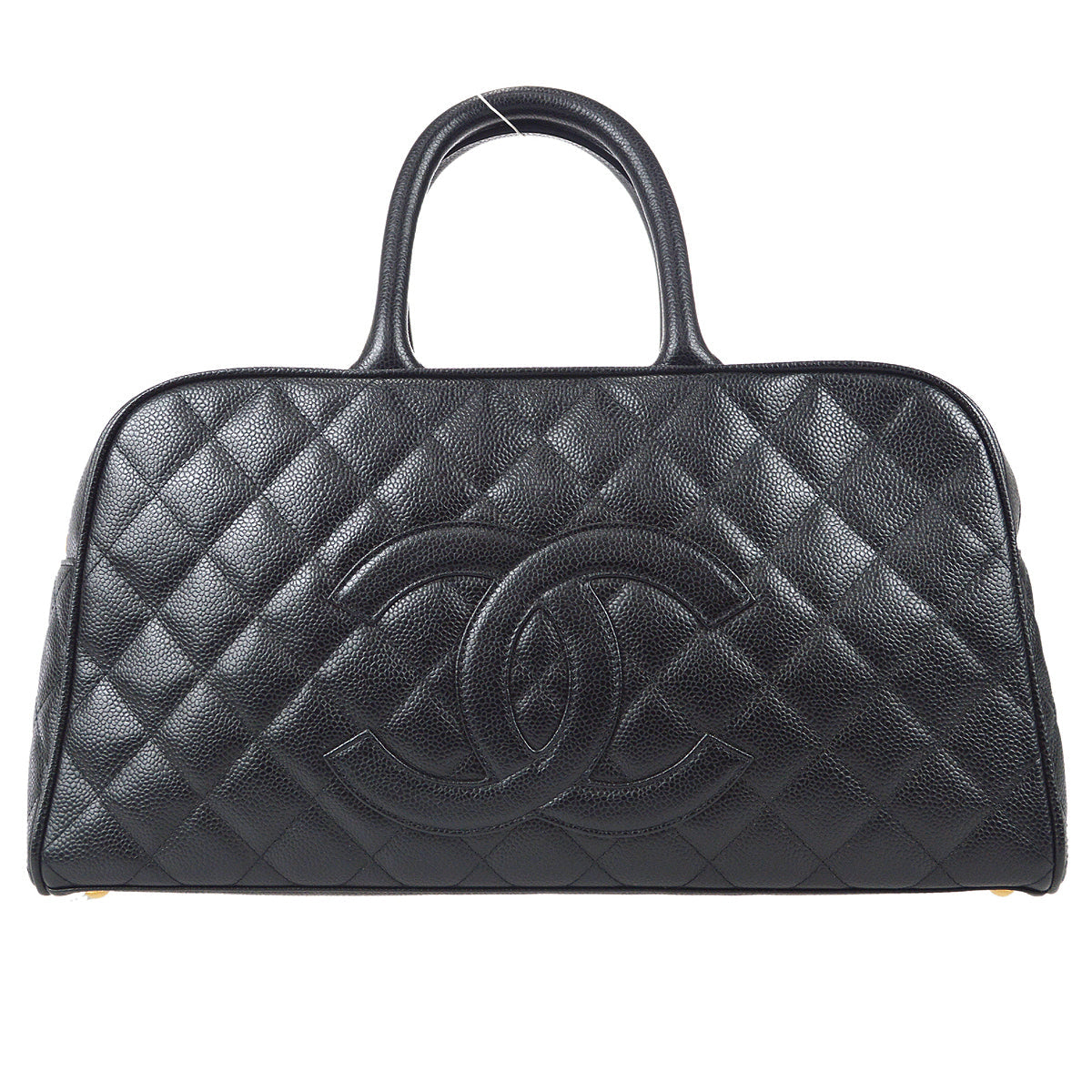Chanel 2005-2006 Bowling Bag 37 Black Caviar