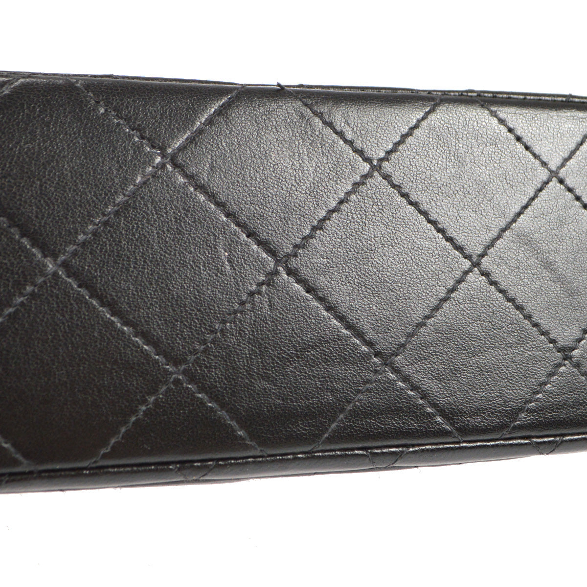 Chanel 1991-1994 Classic Double Flap Small Shoulder Bag Black Lambskin