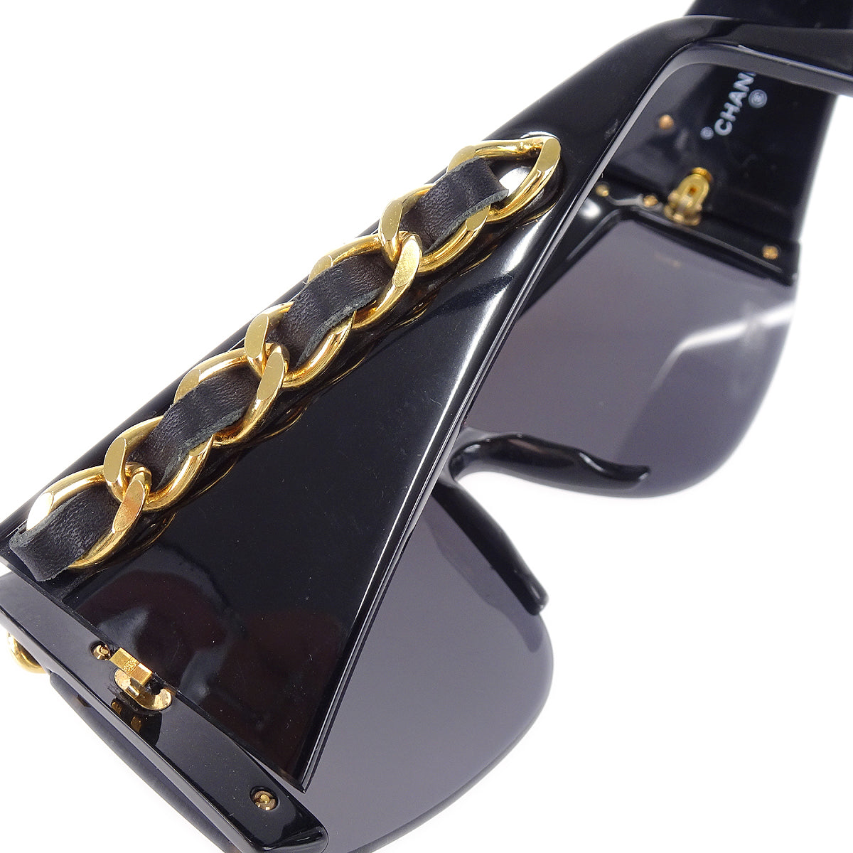 Chanel 1992 Fall Runway Chain Shield Sunglasses