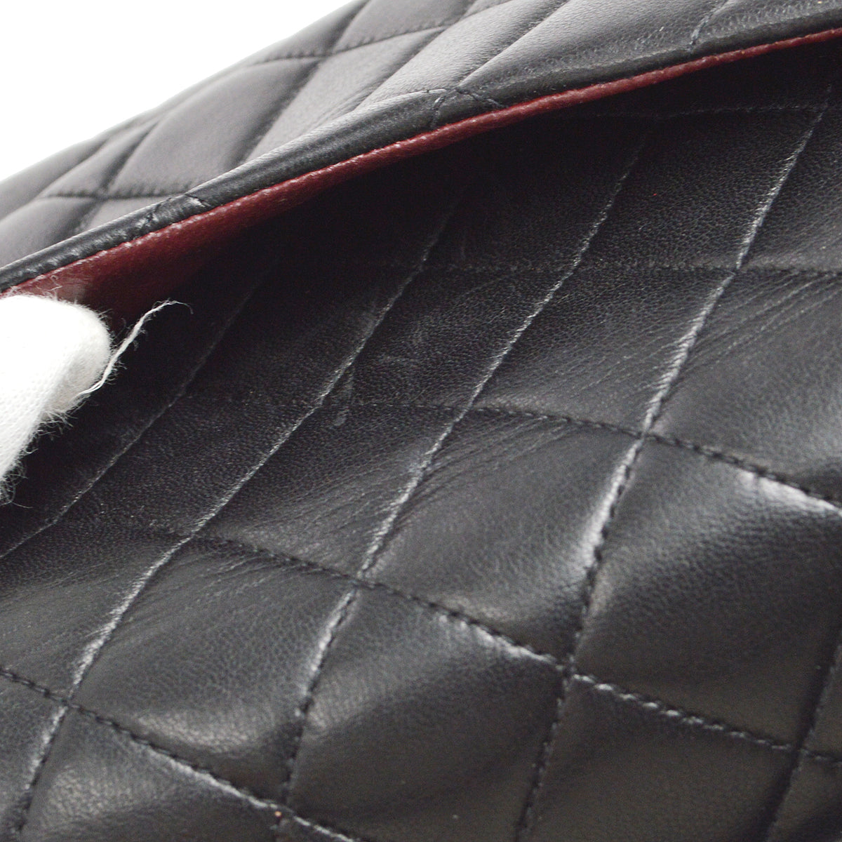 Chanel 1994 Classic Single Flap Medium Handbag Black Lambskin