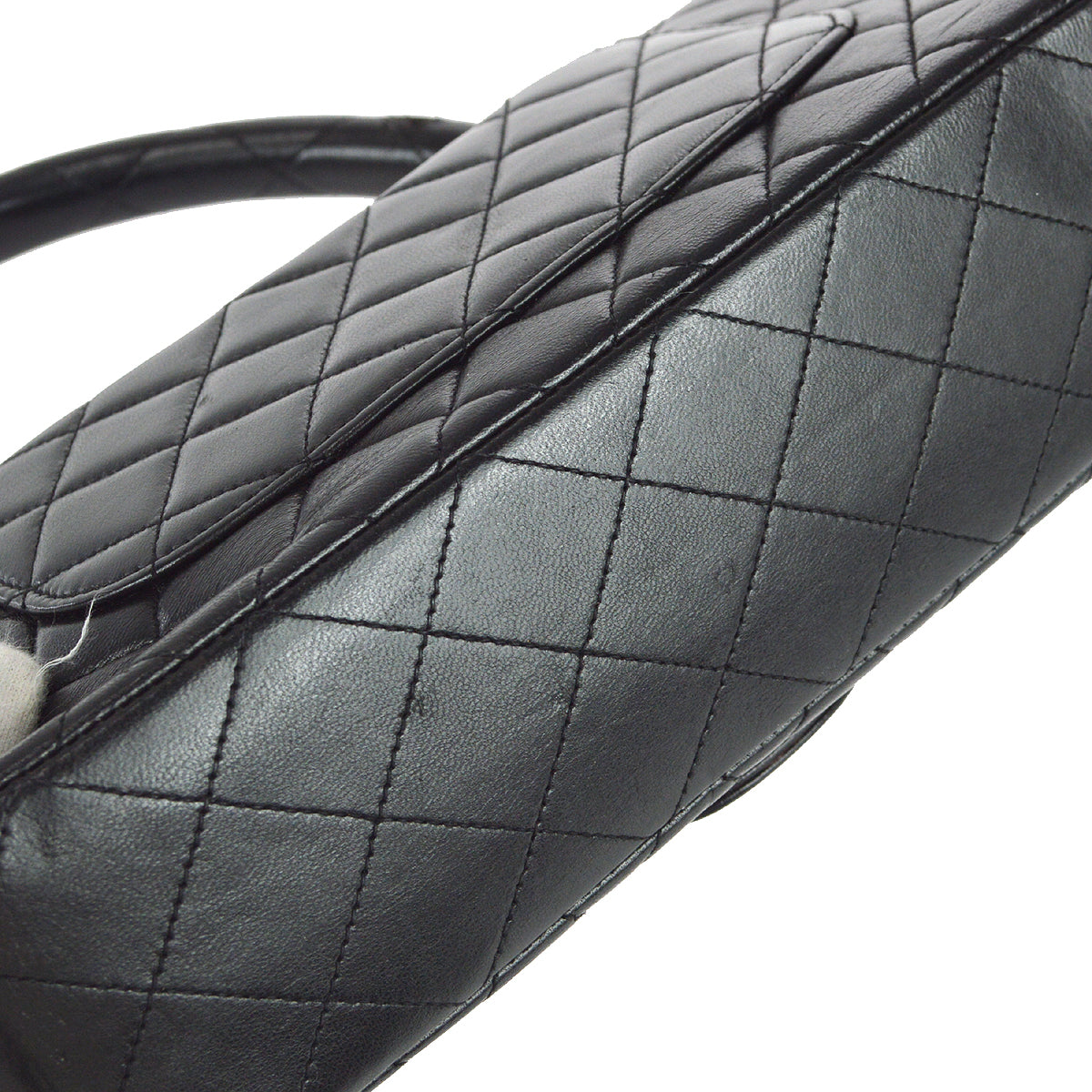 Chanel 1994-1996  Classic Single Flap Medium Handbag Black Lambskin