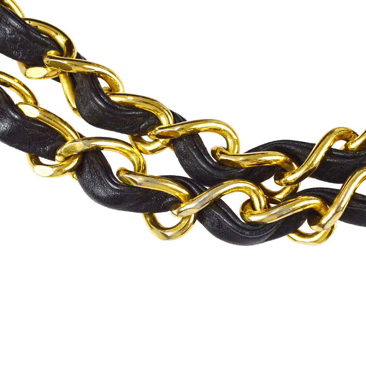 Chanel 1996-1997 Chain Tote Handbag Black Caviar