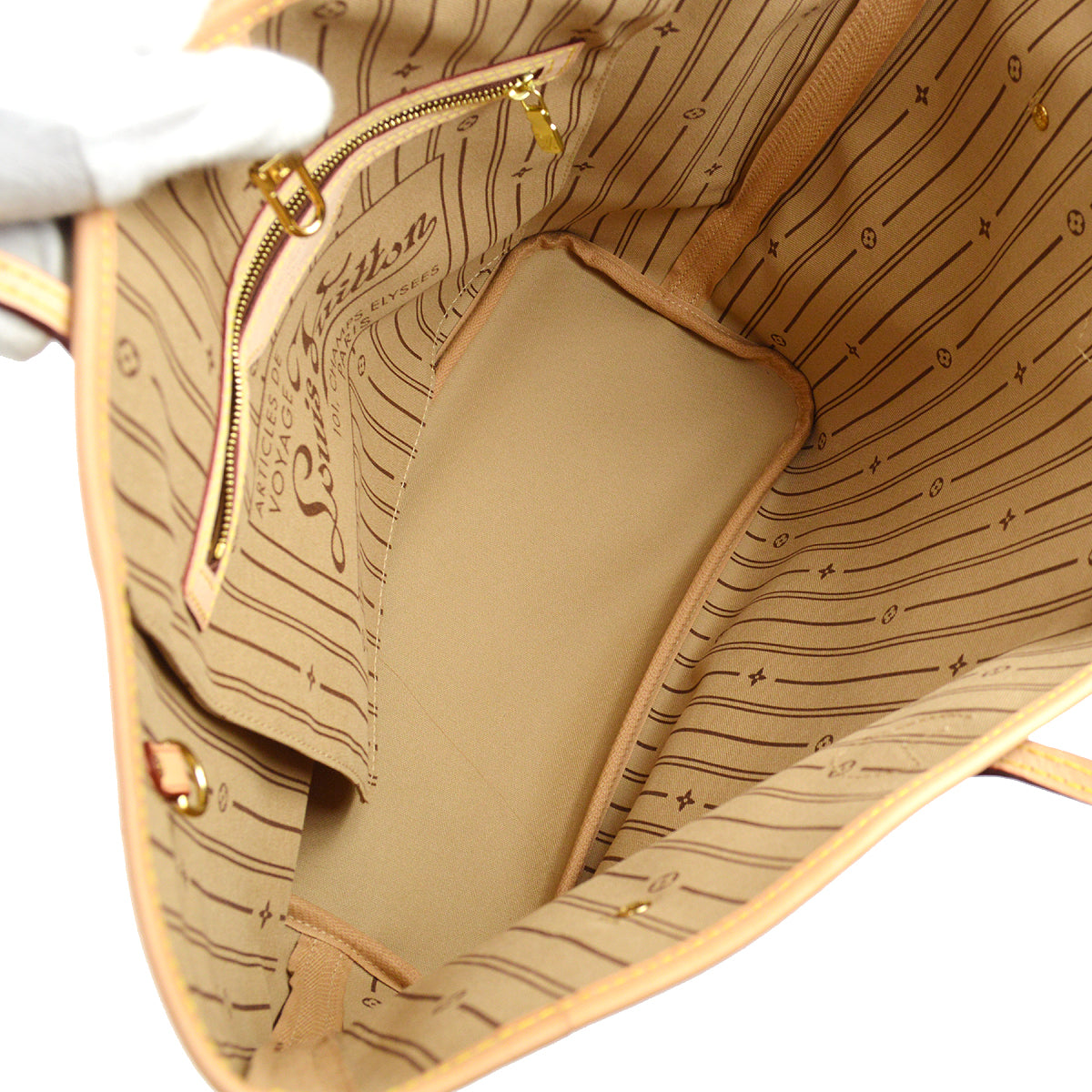 Louis Vuitton Neverfull MM Shoulder Tote Bag Monogram M40156