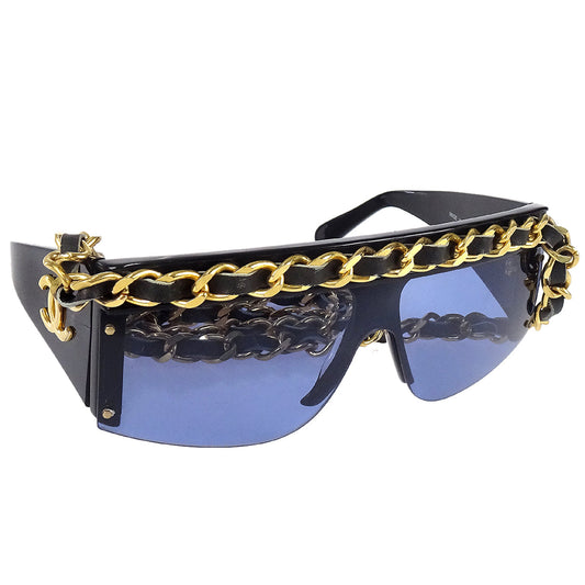 Chanel 1992 Fall Runway Chain Shield Sunglasses