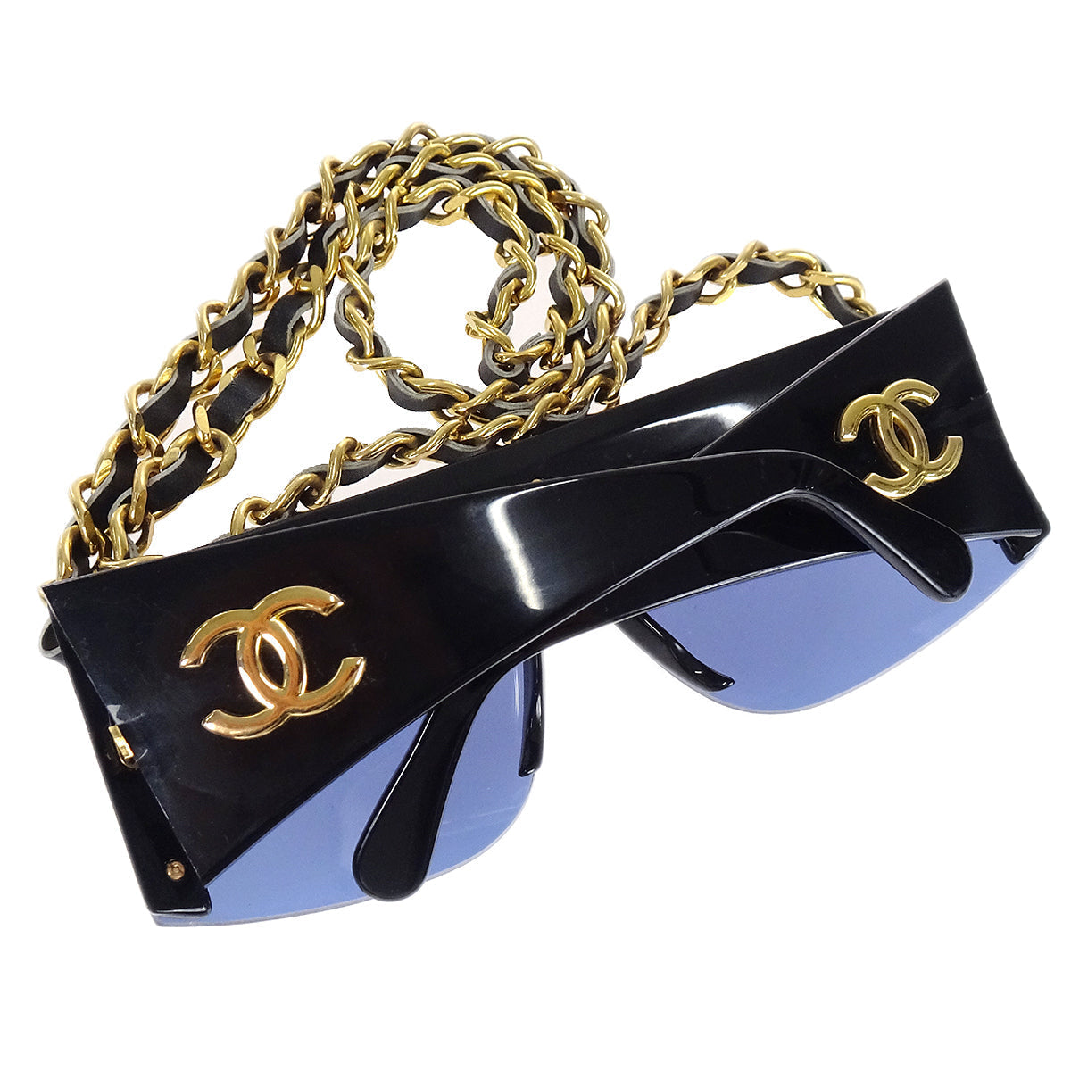 Chanel 1992 Fall Runway Chain Shield Sunglasses