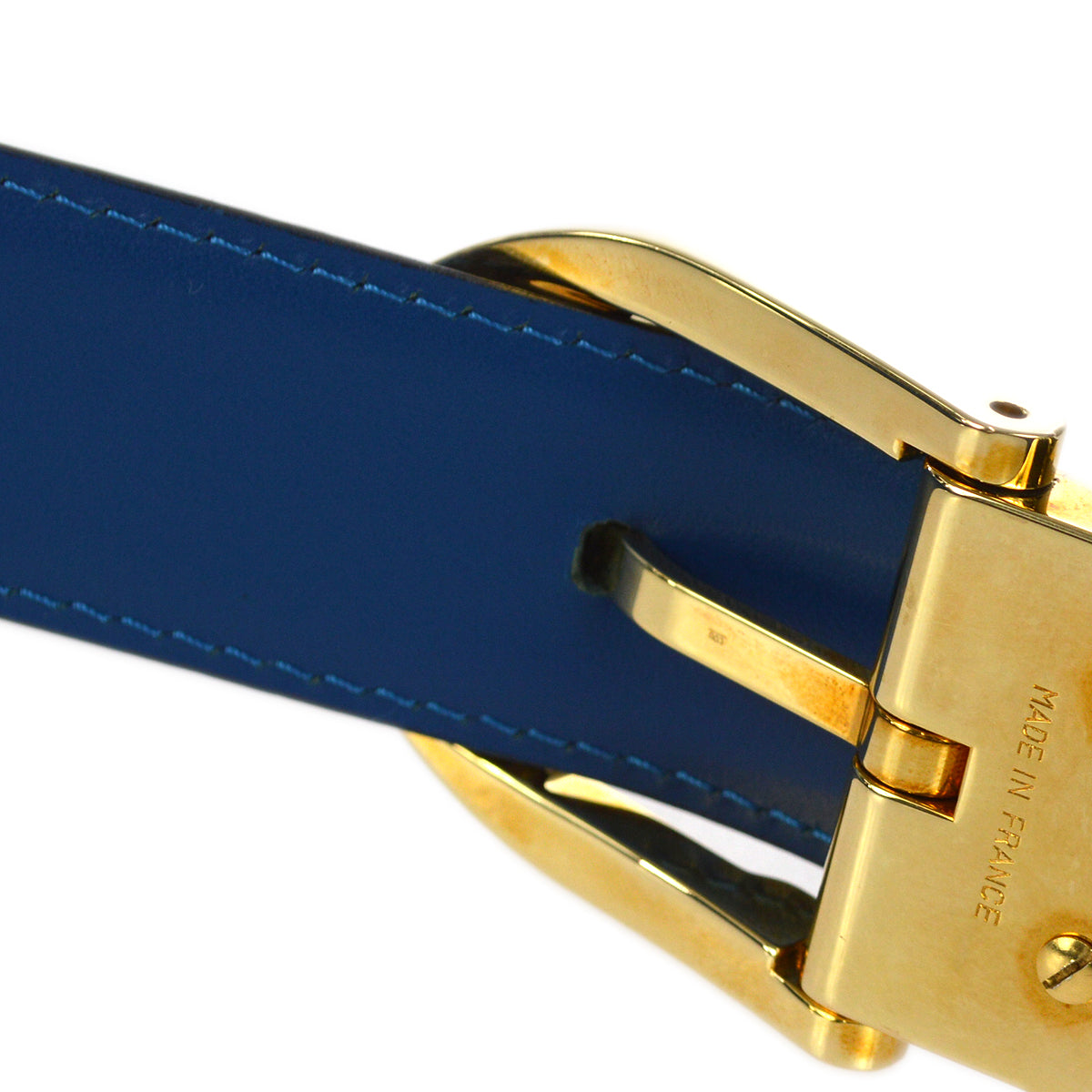 Louis Vuitton 1997 Blue Epi Ceinture Classic Buckle Belt #110/44