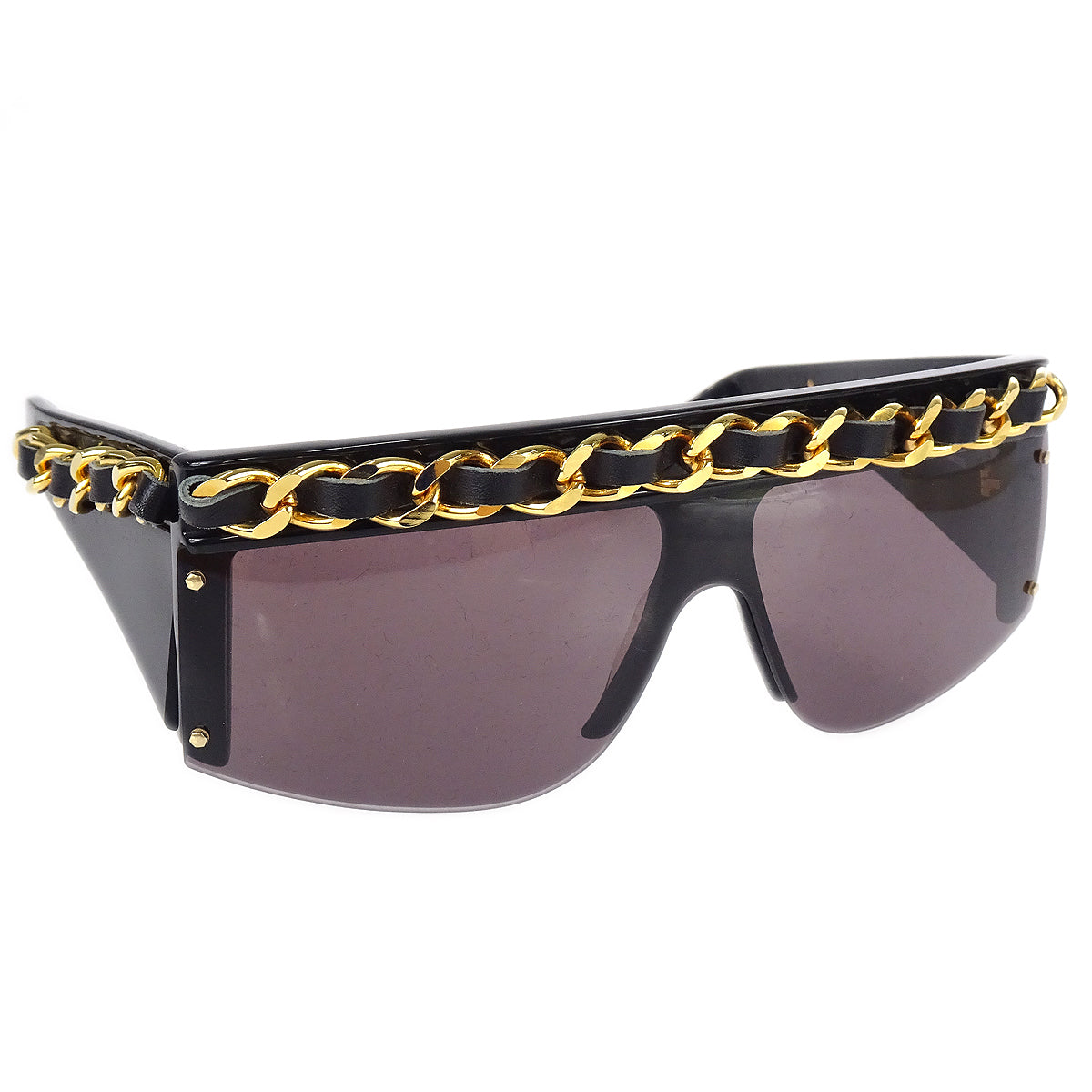 Chanel 1992 Fall Runway Chain Shield Sunglasses