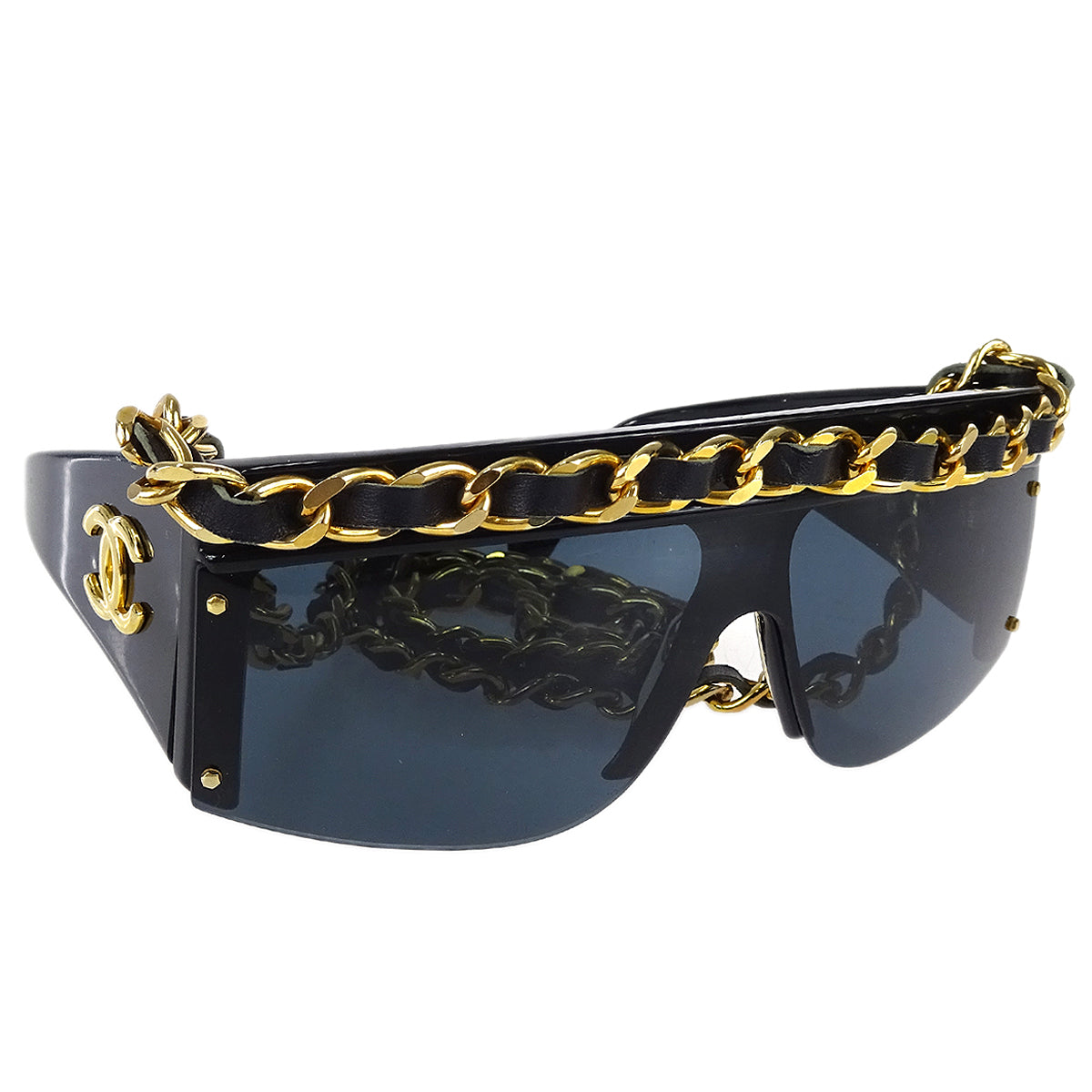 Chanel 1992 Fall Runway Chain Shield Sunglasses