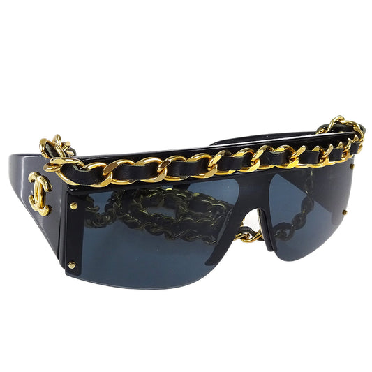 Chanel 1992 Fall Runway Chain Shield Sunglasses