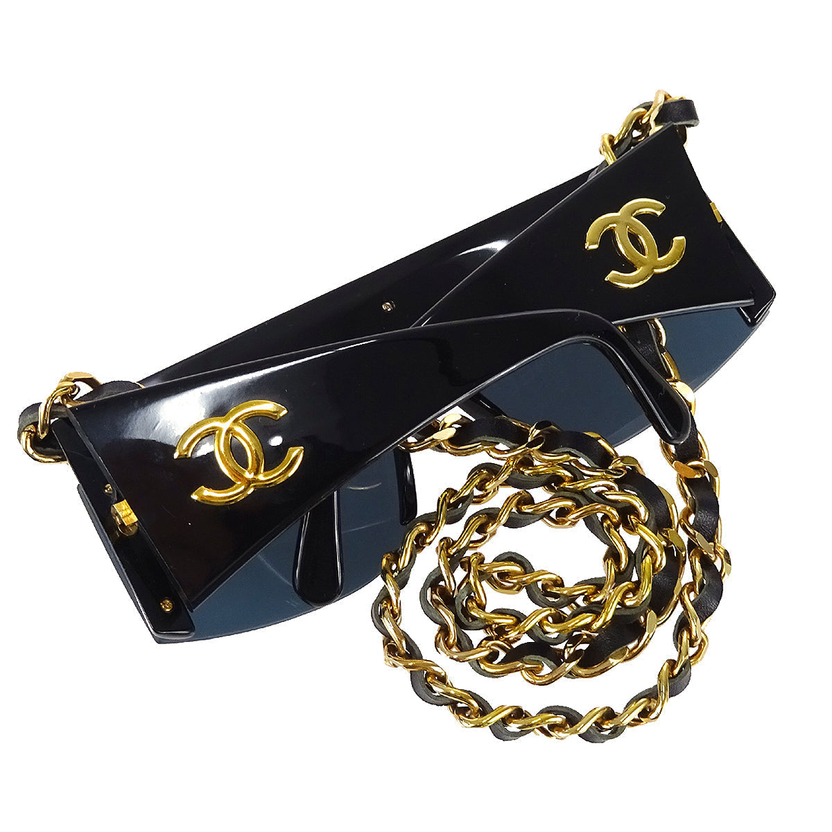 Chanel 1992 Fall Runway Chain Shield Sunglasses