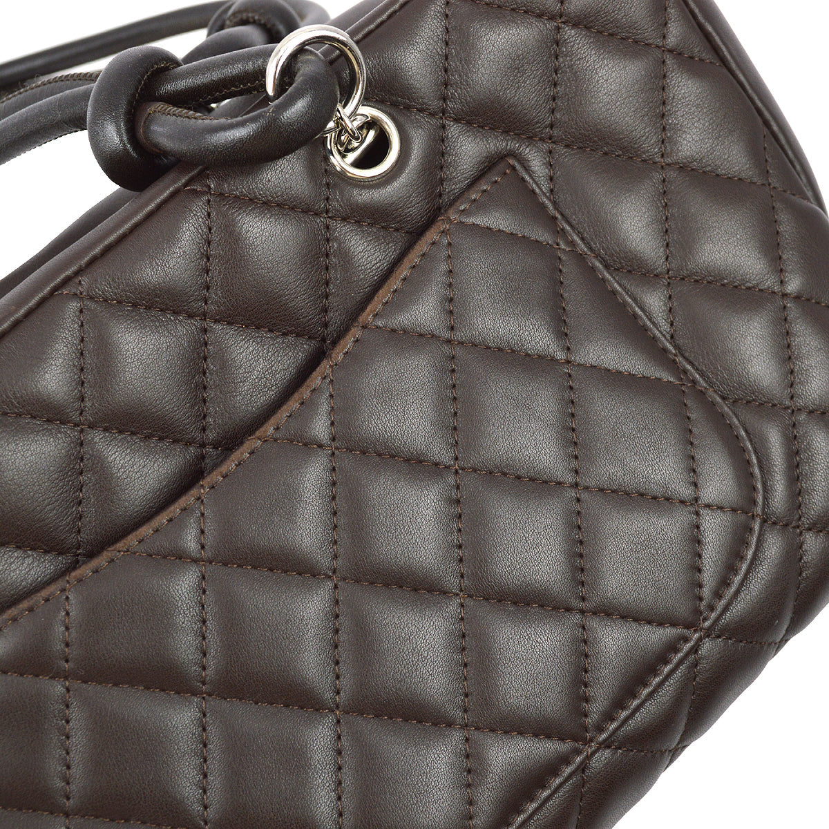 Chanel 2005-2006 Brown Calfskin Cambon Ligne Bowling 27