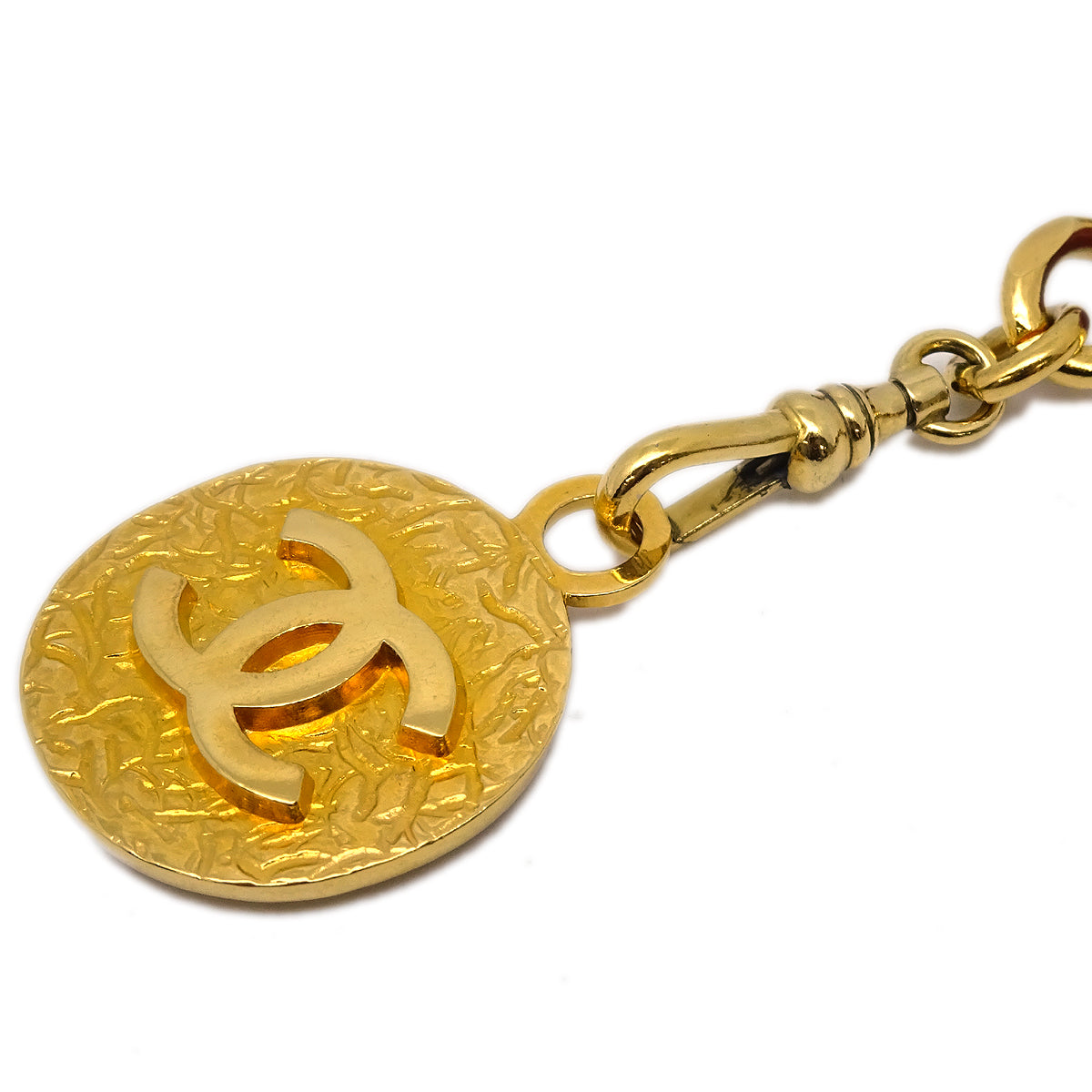 Chanel 1982 Medallion Gold & Red Chain Belt