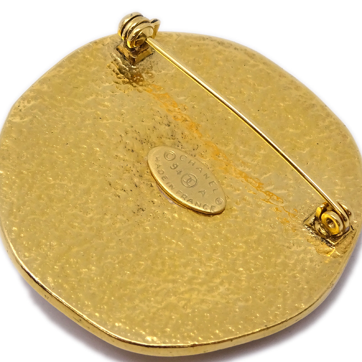 Chanel Medallion Brooch Pin Gold 94A