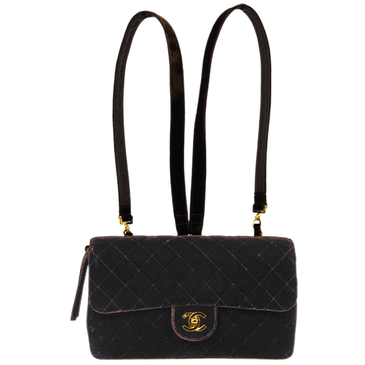 Chanel * 1994-1996 Brown Velvet Classic Flap Backpack