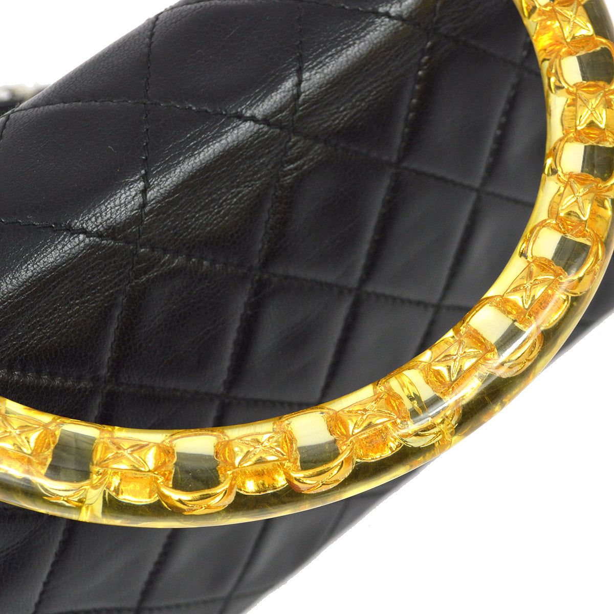 Chanel 1989-1991 Black Lambskin Handbag